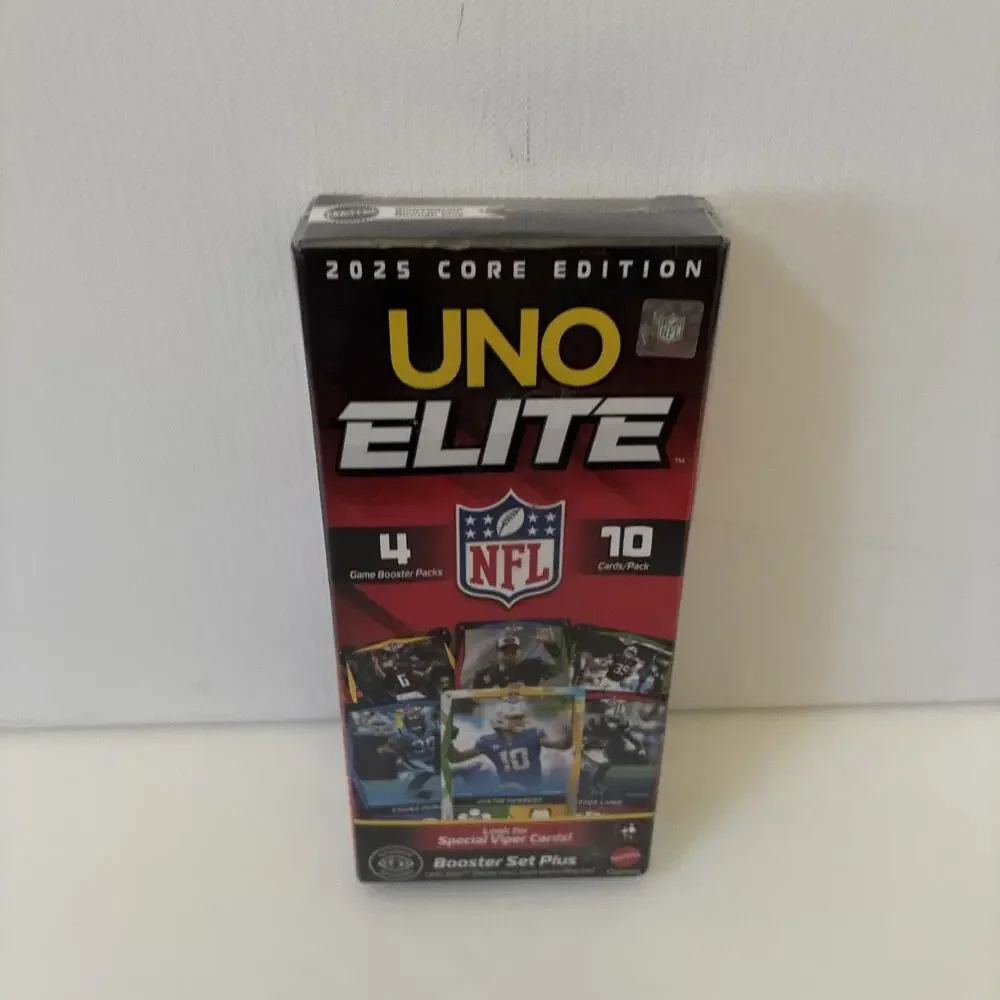 UNO Elite NFL 2025 Core Edition Booster Set Plus Cards SEALED BRAND NEW